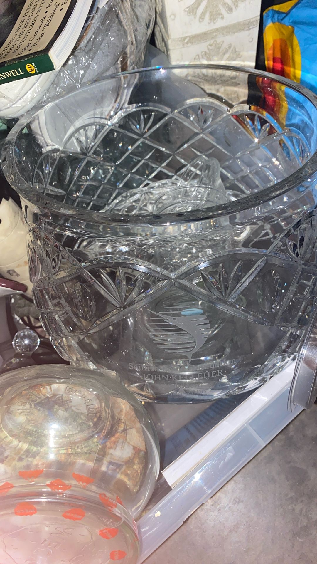 Cut Crystal Punch Bowl