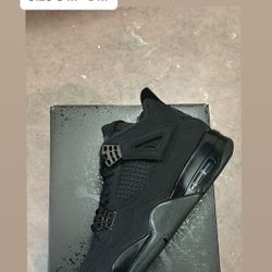 Jordan 4 Retro - Black cat size 9 M