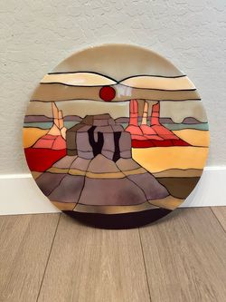 19” Southwestern Decorative Pottery Wall Plate - Indoor Outdoor Wall Decor