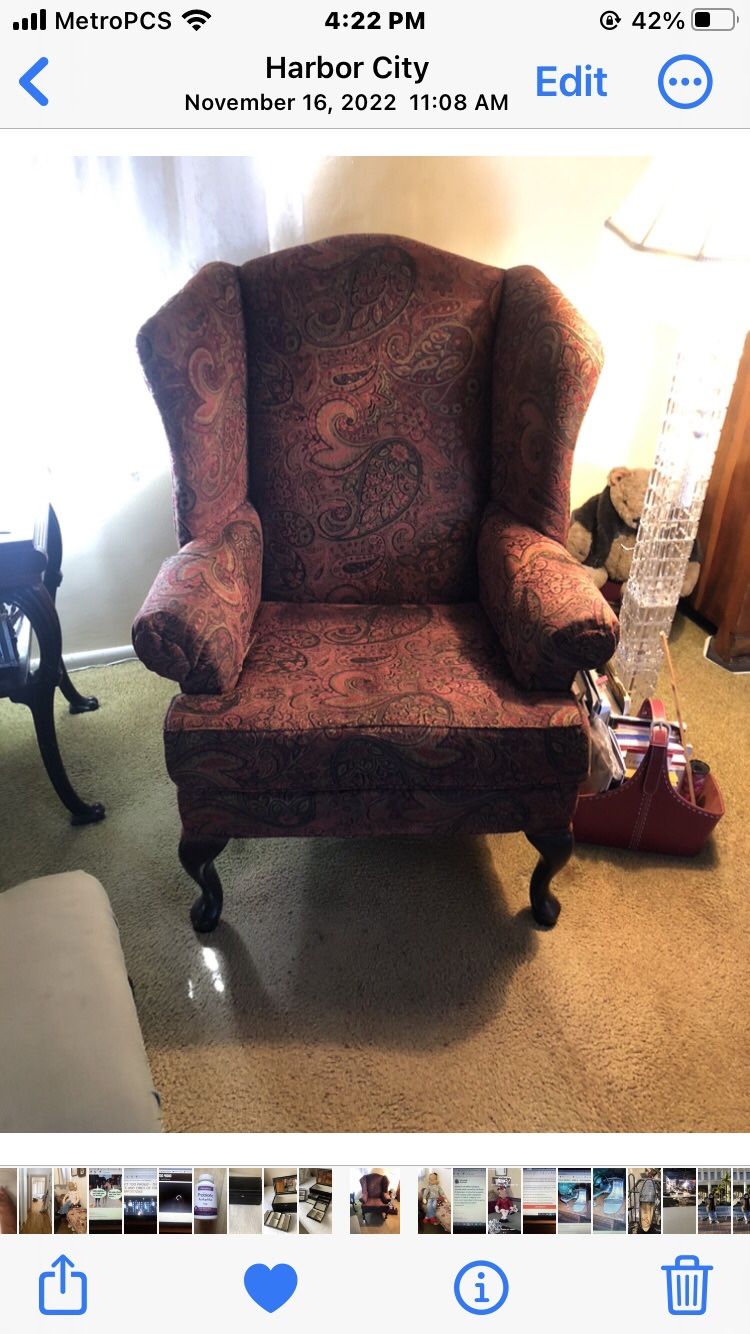 Wingback Chairs…both…$65.00