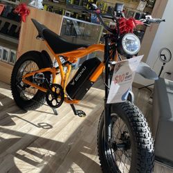 Brand New BigNiu Electric Bike 40MPH Orange Ebike Financing Deal! $10 To $100 Down Payment! 