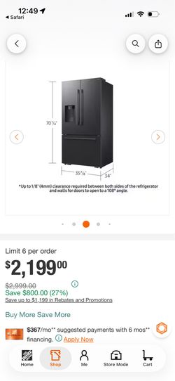 Upgrading my fridge, 36" 29 cu. ft. Standard Depth 3-Door Matte Black Steel French Door Refrigerator
