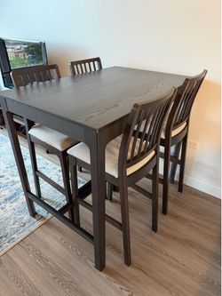 Ikea Ekedalen Bar Table and 4 Stools