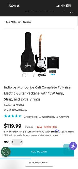 Unopened Electric Guitar Starter Pack