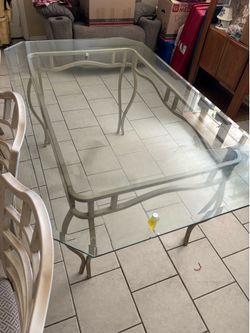 Beautiful glass dining table