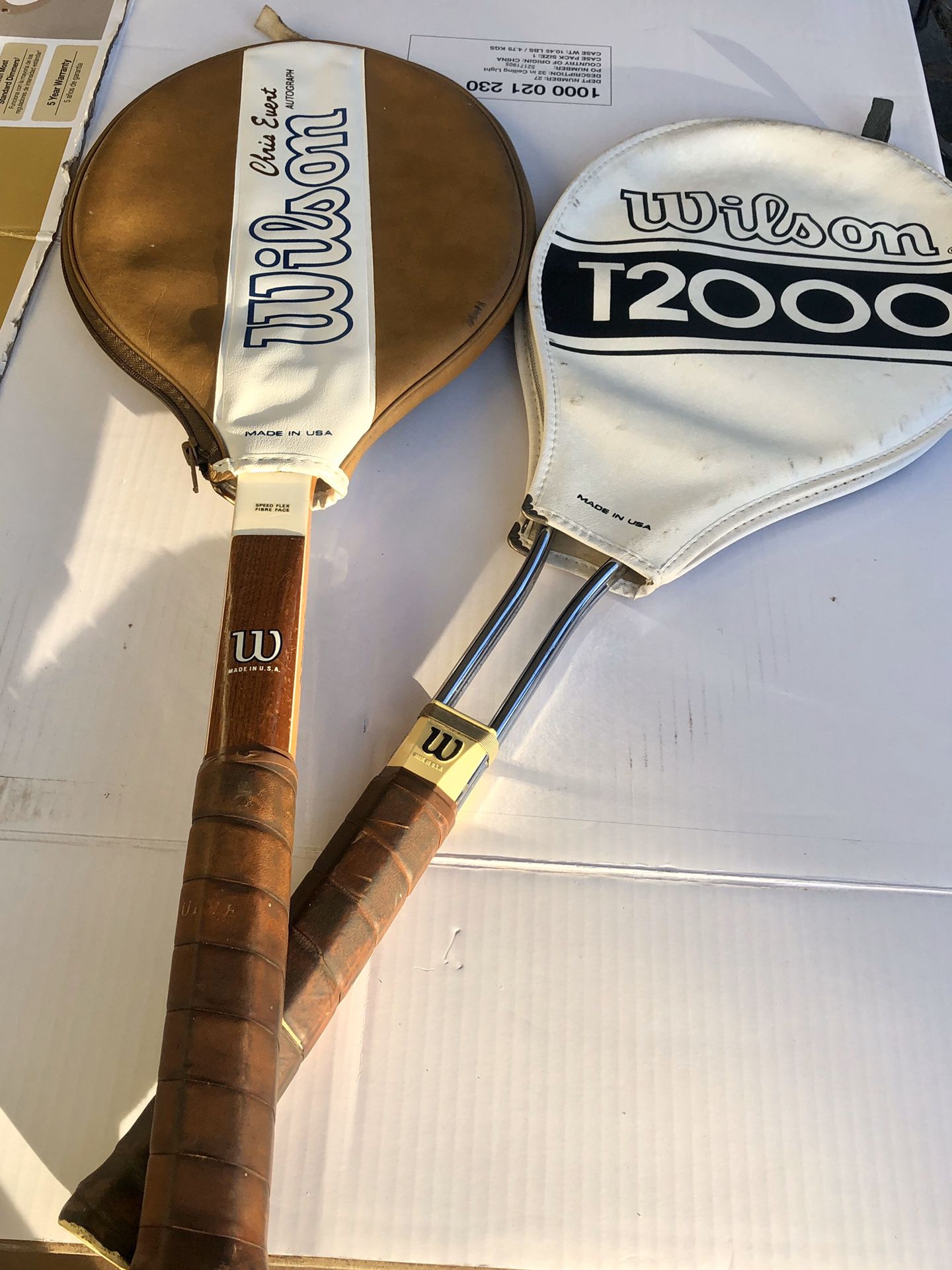 Wilson Chris Evert & T-2000 Tennis Rackets