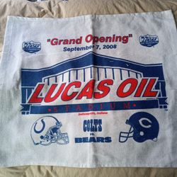 Grand Opening For Lucas Oil. Colts Towel. Very Nice.