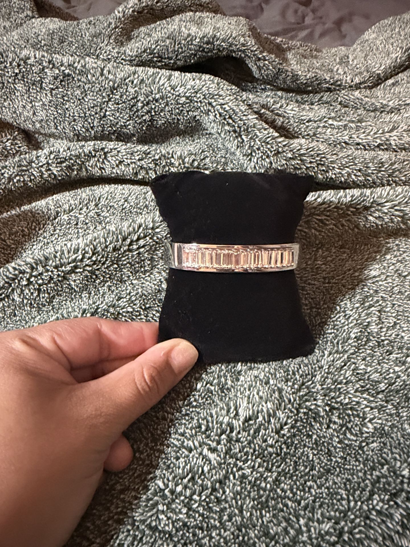 Michael Kors baguette crystal hinged bangle bracelet