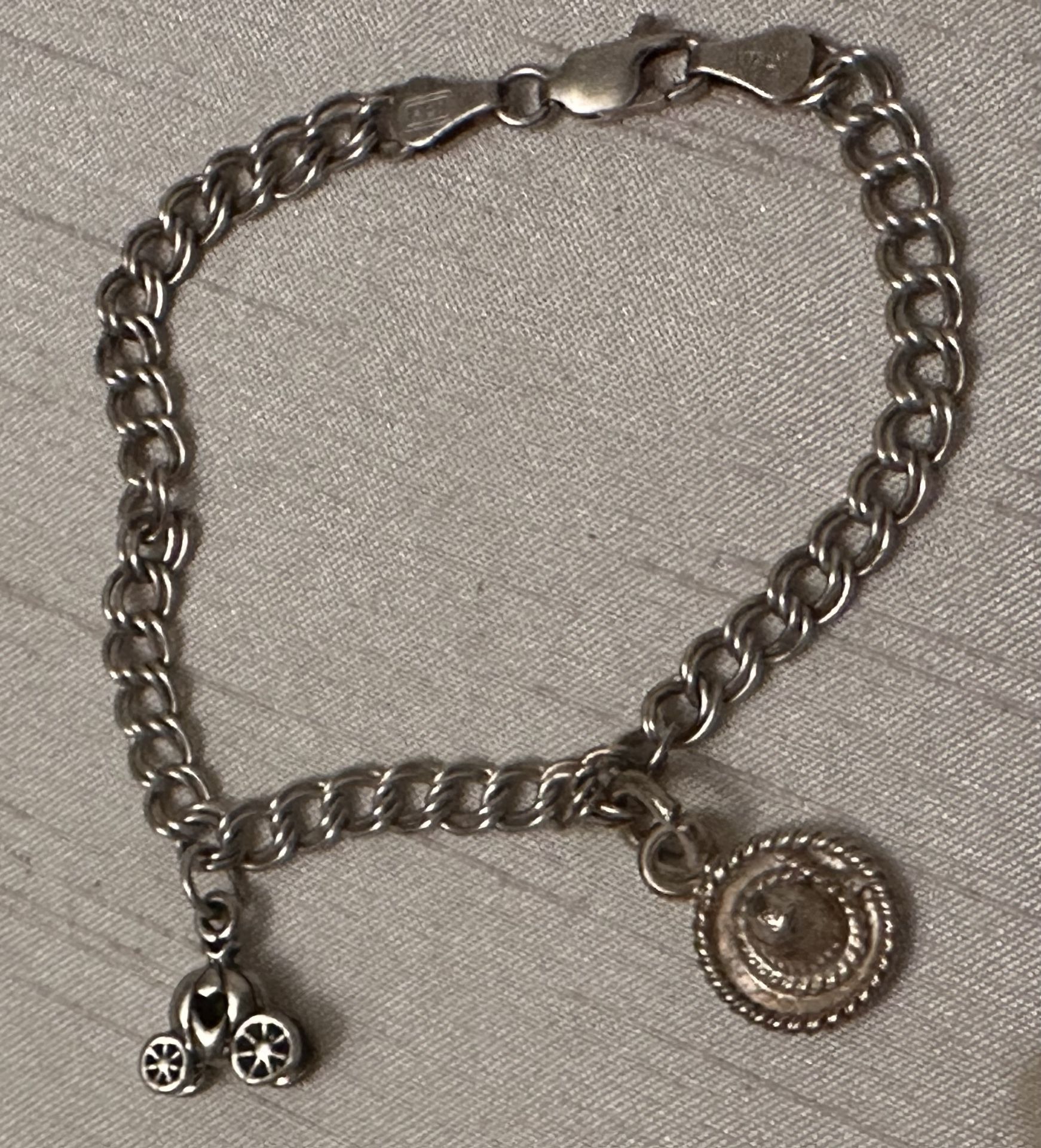 Sterling Silver Charm Bracelet 