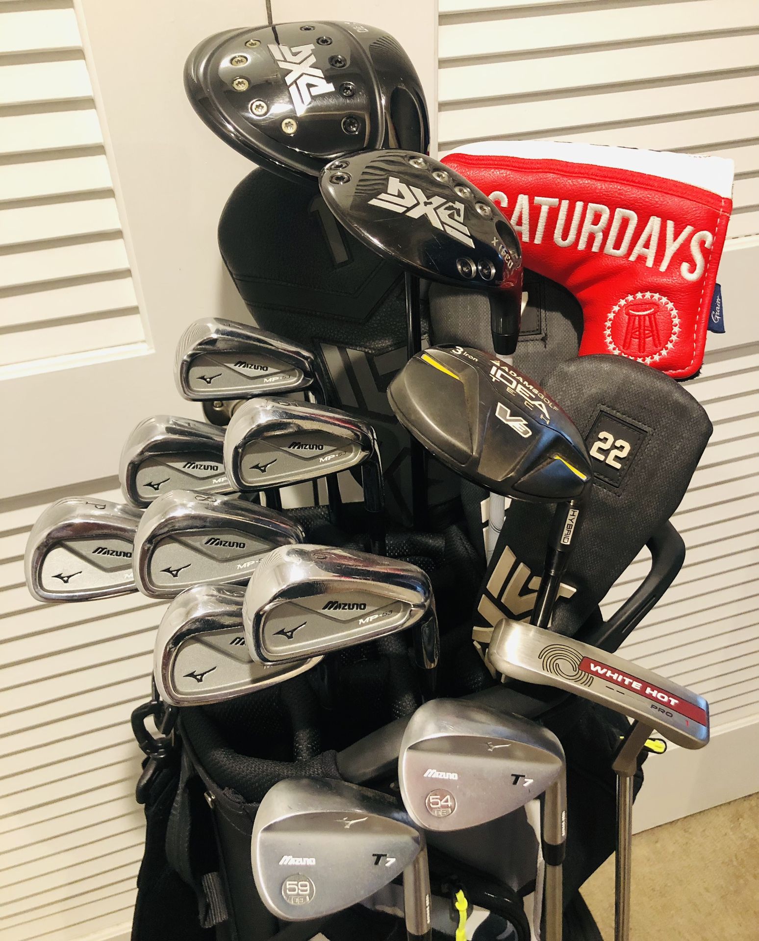 Golf Set Mizuno Mp 53 Iron Set 4-PW with Steel Shafts, PXG Driver