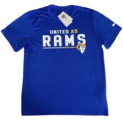Los Angeles Rams Nike Blue United As Rams T Shirt Mens Medium & Large New