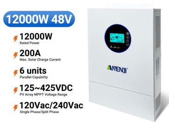 Solar Inverter 12kw 48V 120/240V Split Phase