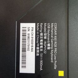 Corsair K60 Rgb Pro Low Profile