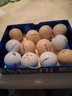 Vintage golf balls a nice assortment of one dozen