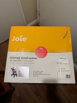 Joie nutmeg travel system with infant car seat