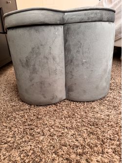 Moving Sale! Grey Storage Ottoman