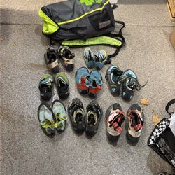 Kids Climbing Shoes And Bag