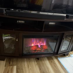 Tv Stand With  Electric Fireplace 