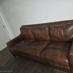 Brown Leather Sofa