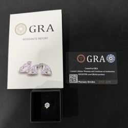 Moissanite Stud Ring 