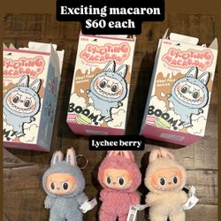 Pop Mart Labubu The Monsters Exciting Macaron Vinyl Sea Salt Coconut, Lychee Berry, Soymilk