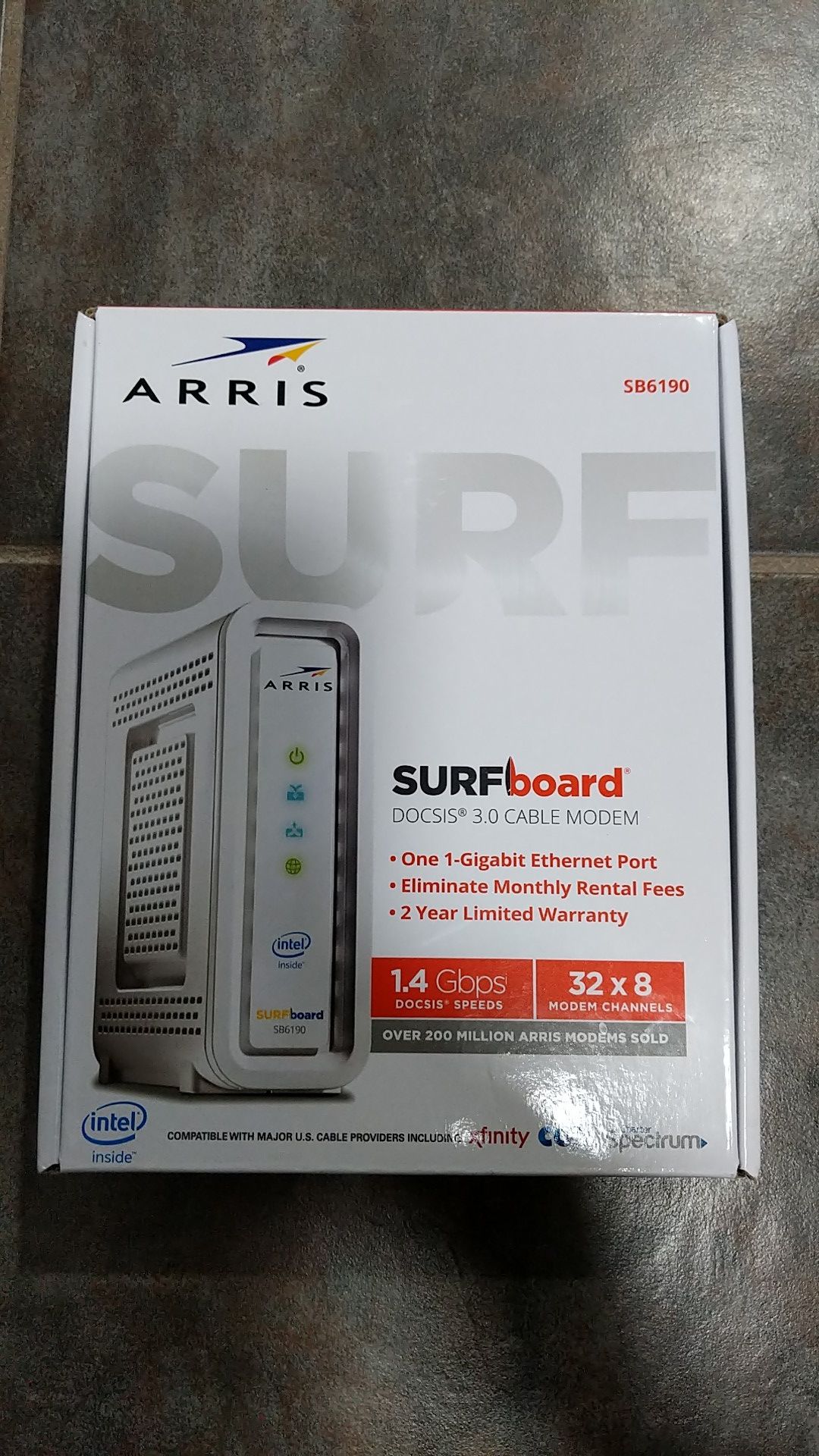 Arris DOCSIS 3.0 SB6190 NIB CABLE MODEM