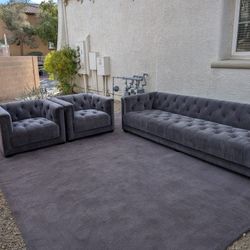 Restoration Hardware (RH) Savoy Collection Set - Gray High-Performance Fabric