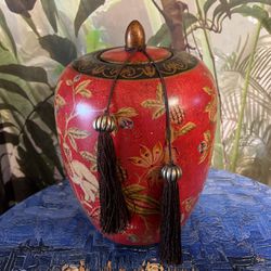 ORIENTAL JAR WITH TOP GORGEOUS 