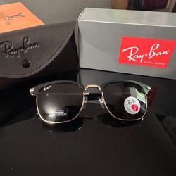 Ray-Ban Sleek Black and Gold Sunglasses