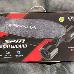 Voyager Tailspin Electric Skateboard
with Remote Control, Speeds up to
9MPH and 5 Mile Range
