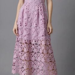 Endless Rose lilac purple lace midi dress - Large