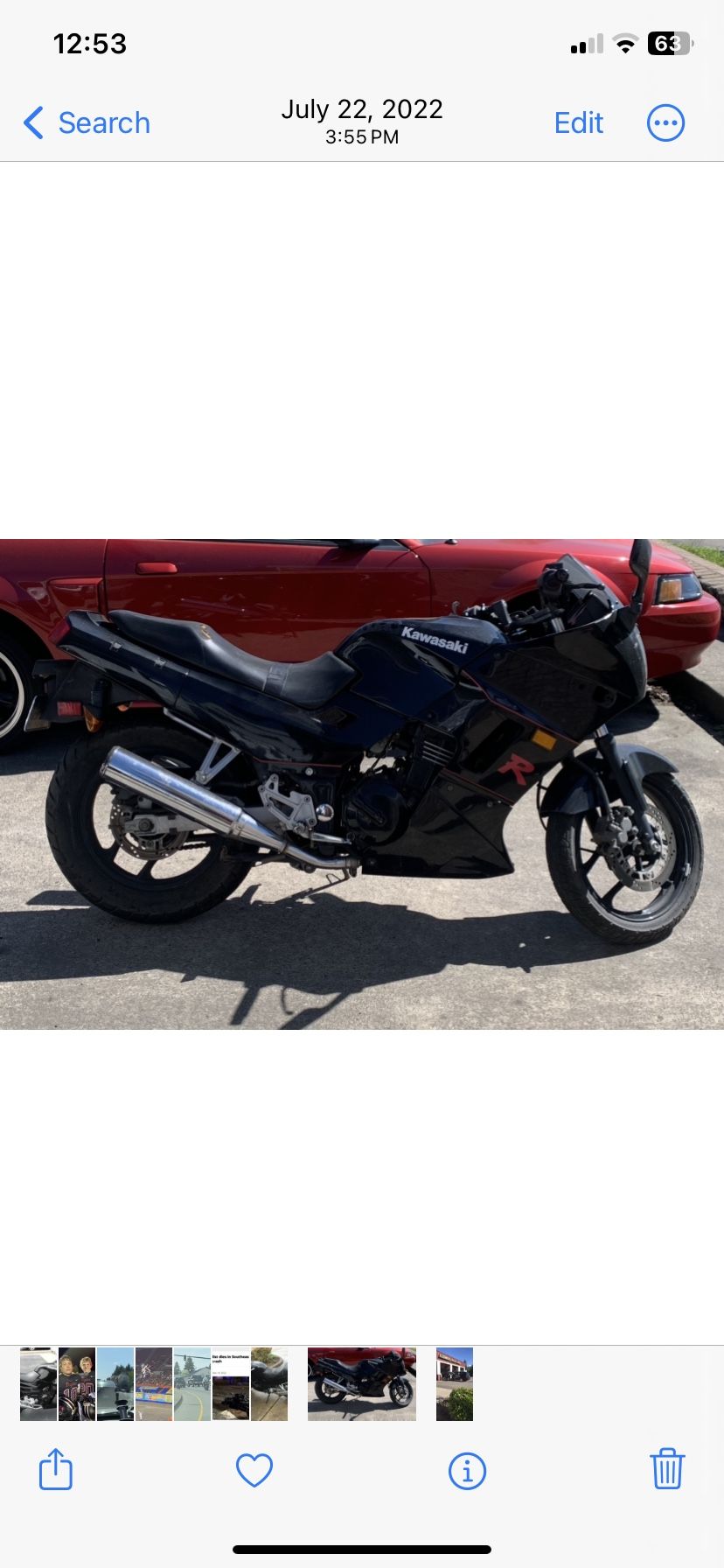 06 Kawasaki Blk Motorcycle 250