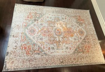 Distressed Medallion Area Rug