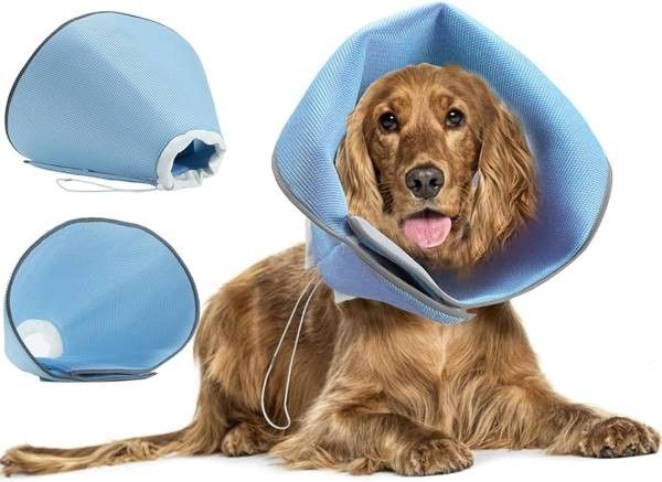 LeLePet Dog Cone Collar, Soft Dog Cone, Dog Cones for Medium Dogs,