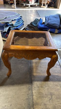 Glass top end table