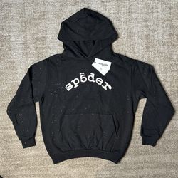 BLACK VVS SP5DER HOODIE
