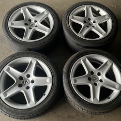 Set of 4 Acura TL 17” OEM rims tires Wheels Honda Accord Civic Si