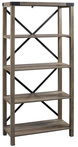 Walnut Metal X Bookshelf