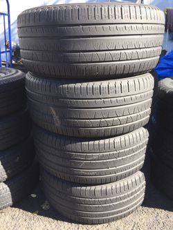 275/45/20 Pirelli set of used tires in great condition 70% tread 250$ for 4 . Installation and balance available, wheel alignment available, road for