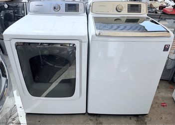 SAMSUNG.  WASHER AND GAS DRYER