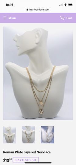 Roman Plate Layered Necklace