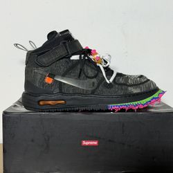 Nike Air Force 1 Mid x Off-White Black Sneakers DO6290-001 Men’s Size 10