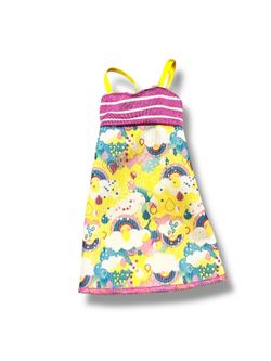 2011 BARBIE FASHIONISTAS DRESS RAINY DAY RAINBOWS CLOUDS FASHION DOLL CLOTHES