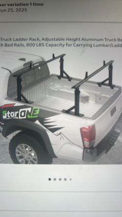 New StarOne heavy duty truck ladder rack, adjustable height, aluminum truck bed rack fit for Tacoma/gladiator with bedrails 800 pounds capacity for c