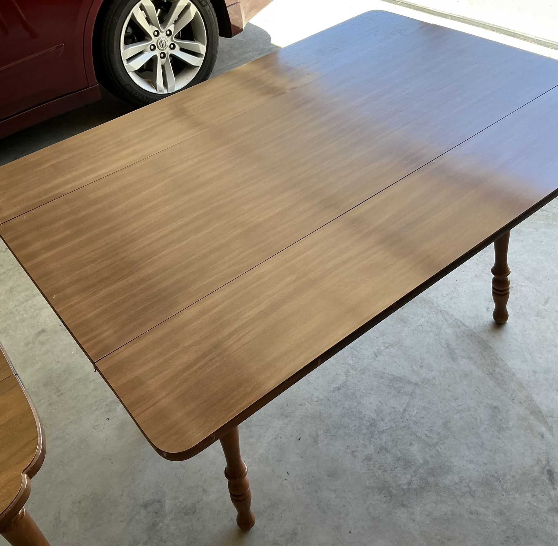 Wooden Table With Drop Down Sides