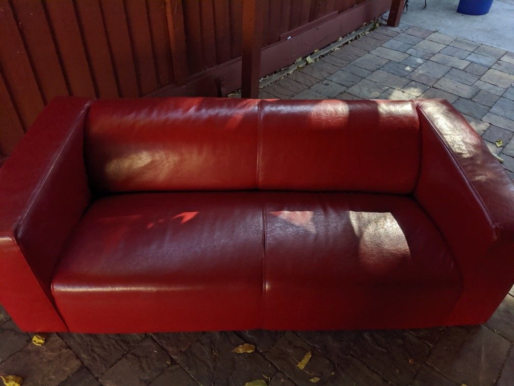 Cherry Red Ikea Sofa