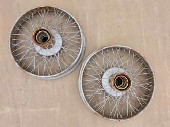 Original Pair #5 Buffalo Wire Spoke Knockoff Centerlock Wheel 23" Rim