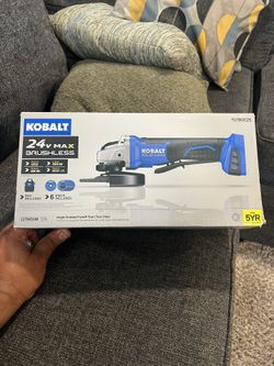 Kobalt 5-in 24-volt Paddle Switch Brushless Cordless Angle grinder. $70 BRAND NEW TOOL ONLY  DOES NOT COME WITH BATTERIES 