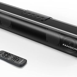Sound Bar, 60W 16-Inch Small Sound Bar for TV, Bluetooth 5.0 Speaker, 3 Equalizer Modes Audio, Bass Adjustable, Built-in DSP, Optical/HDMI/Aux/USB Con