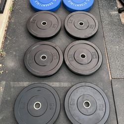 240lb Olympic Bumper Plate Set Weights 